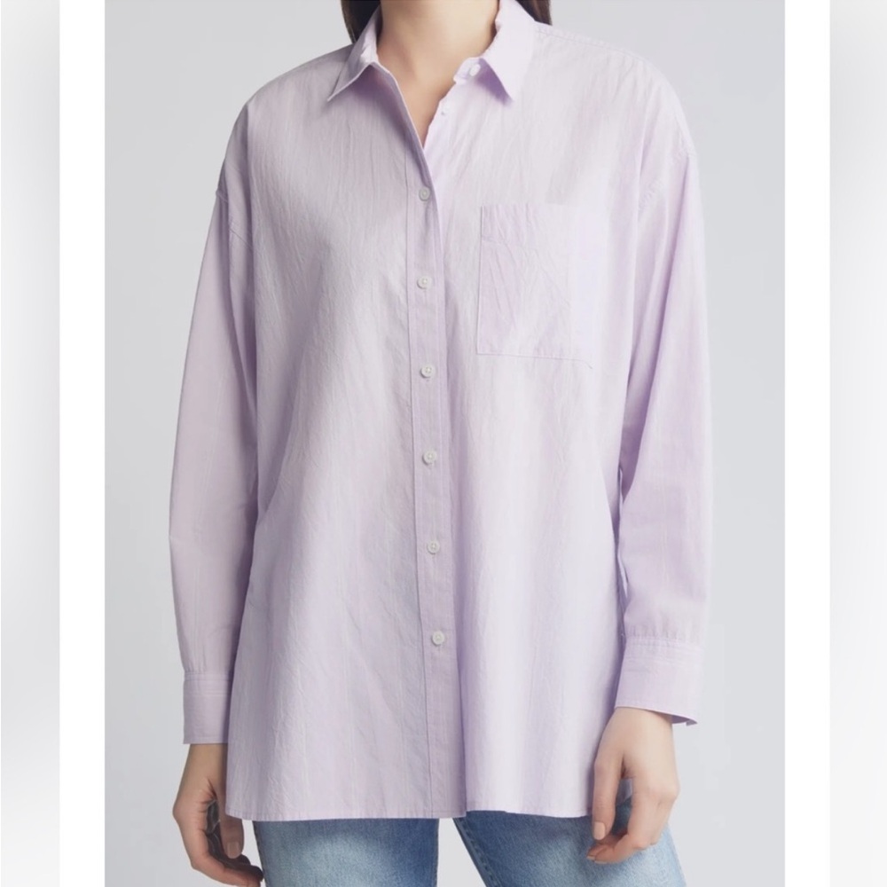 NWT Madewell oversized patch pocket shirt in whisper violet